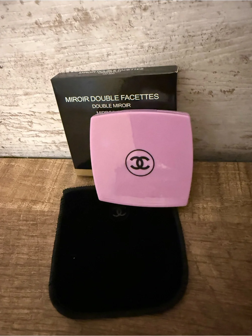 CHANEL beauty purple Compact Mirror double sided